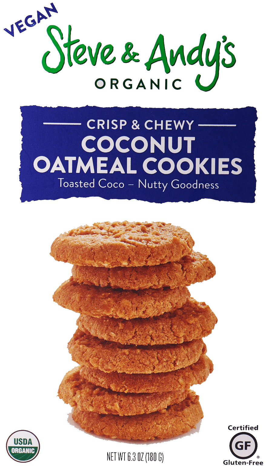 Steve & Andy's ORGANIC GLUTEN-FREE VEGAN COCONUT OATMEAL COOKIES